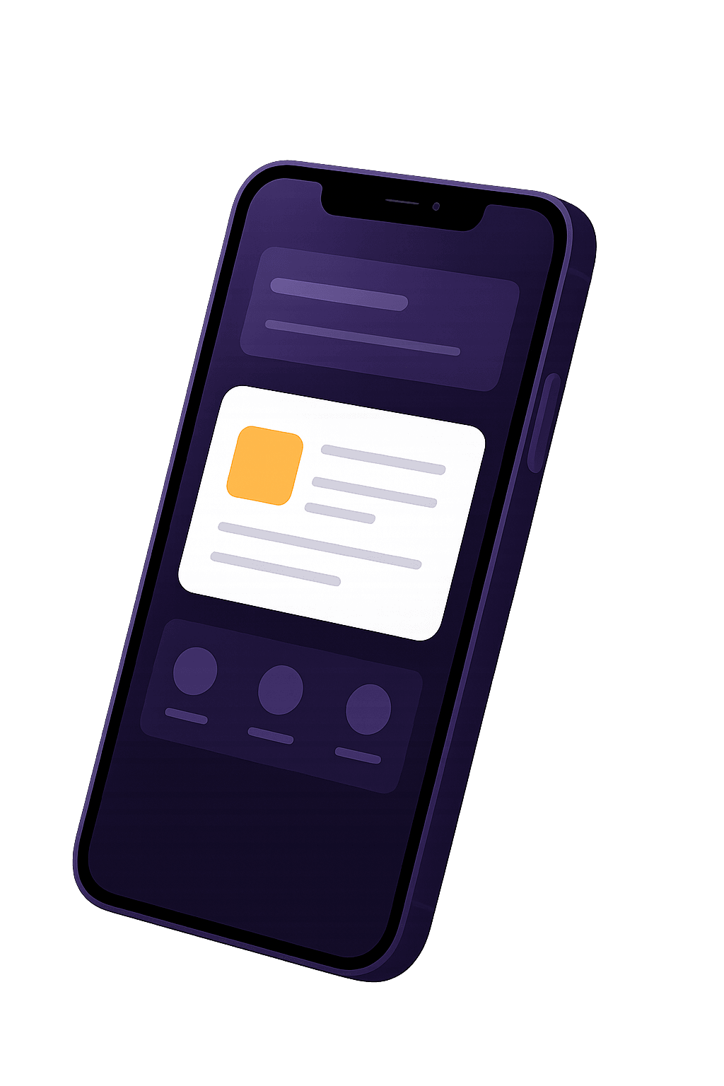 Aperçu d’écrans de l’application mobile