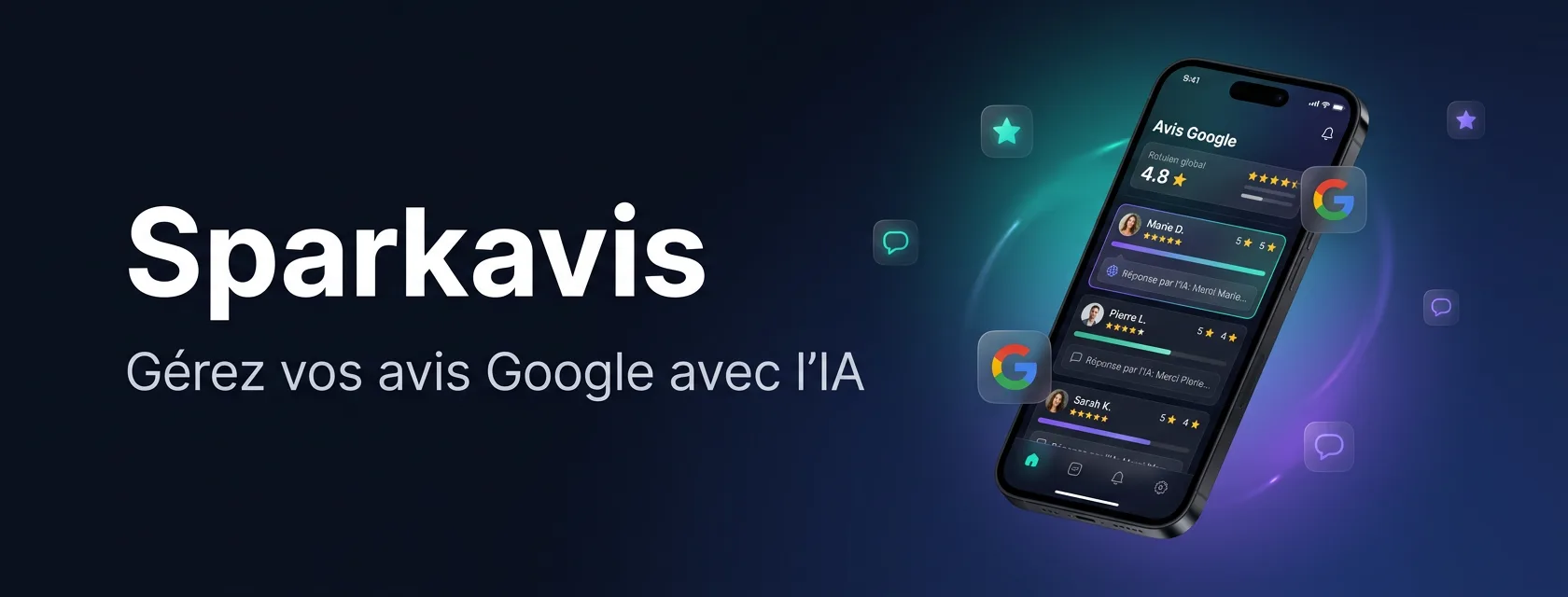 Sparkavis — IA & avis Google