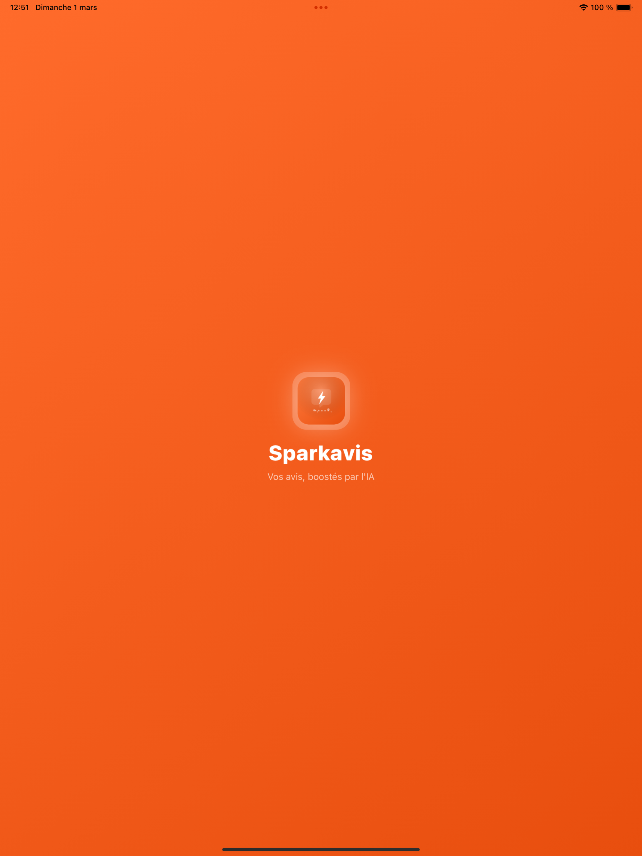 Sparkavis interface iPad - dashboard de gestion des avis Google